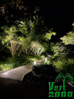 Éclairage paysager professionnel